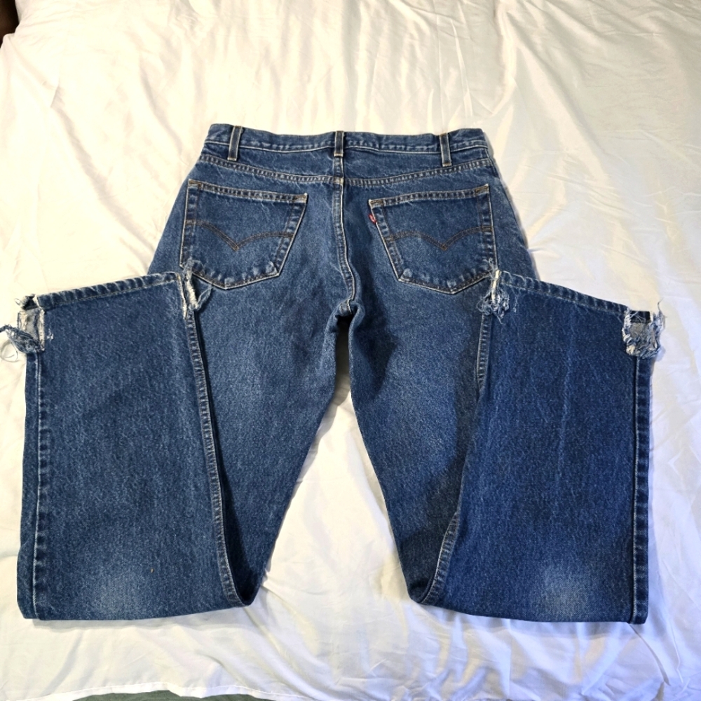 VINTAGE LEVIS 505 Jeans Adult 34x34 Blue Denim Pants Straight Leg Men's
